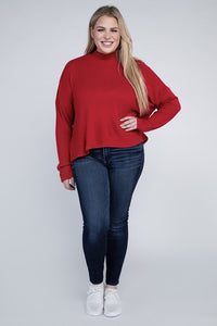 Ambiance Apparel Plus Drop Shoulder Long Sleeve Top
