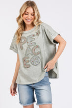 Load image into Gallery viewer, Mittoshop PEACE Round Neck Short Sleeve T-Shirt