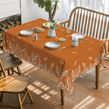 Load image into Gallery viewer, ablecloth 60x84 Inch Rectangular, Autumn Harvest Orange Table Cover, 10H-166H003