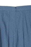 Lilou High waisted blue tennis skirt