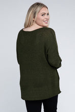 Load image into Gallery viewer, eesome Plus Size Crew Neck Knit Sweater