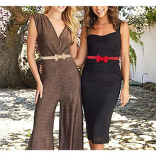 Load image into Gallery viewer, Skinny Thin Bow Decor Elastic Belt, 15C-196Belt002