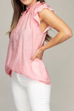 Load image into Gallery viewer, Nuvi Apparel Ruffle trim blouse