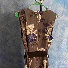 Load image into Gallery viewer, City Chic Black Dress with Blue and white  Floral Design sz XS, CLT-128D001