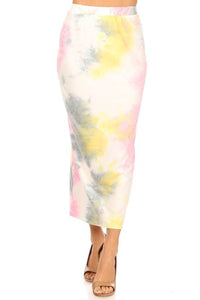 Moa Collection Solid Midi Pencil Skirt