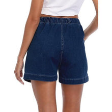 Load image into Gallery viewer, Fuinloth Women's Faux Denim Shorts, L, 3F-128B001