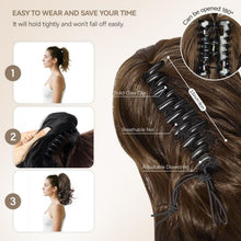 Load image into Gallery viewer, 14 Inch Soft Wavy Pony Tail Claw Clip Ponytail Extension, 18A-198H003