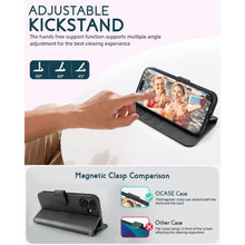 Load image into Gallery viewer, iPhone 16, 6.1" Wallet Case, PU Leather Crossbody, Kickstand, 20M-175PH017