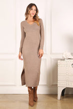 Load image into Gallery viewer, Lilou V-neck sweater maxi dress