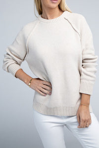 ZENANA Raglan Chenille Sweater