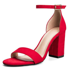 Load image into Gallery viewer, Chunky Block Heels Open Toe Ankle Strap, SIZE 9, 21B-176S001
