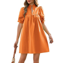Load image into Gallery viewer, Ruffle Collar High Neck Mini Dress, SZ S, 4E-147D004