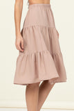 HYFVE CALL IT A DAY TIERED MIDI SKIRT