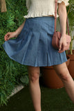 Lilou High waisted blue tennis skirt