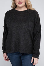 Load image into Gallery viewer, ZENANA Plus Ribbed Brushed Melange Hacci Sweater