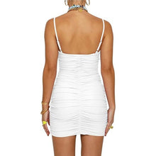 Load image into Gallery viewer, Cut Out Ruched Backless Spaghetti Strap Mini Dress, M, 1F-141D002