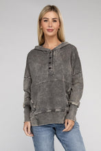 Load image into Gallery viewer, ZENANA French Terry Acid Wash Kangaroo Pocket Hoodie