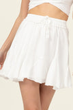 HYFVE Not Your Girl Drawstring Ruffled Mini Skirt