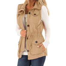 Load image into Gallery viewer, Casual Utility Vest Lightweight Sleeveless Drawstring Jacket, Large, 14J-190T004