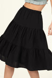 HYFVE CALL IT A DAY TIERED MIDI SKIRT