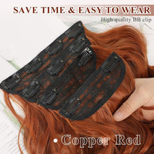 Load image into Gallery viewer, Curly Hair Extensions 4PCS Long Wavy Synthetic Thick Hairpieces, 18C184H011