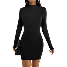 Load image into Gallery viewer, Long Sleeve Mock Turtle Neck Dress, SMALL, 15F-161D005