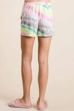 Load image into Gallery viewer, Tie Dye Print Shorts With Twill Tape Drawstring back