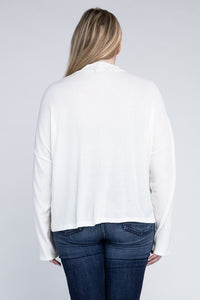Ambiance Apparel Plus Drop Shoulder Long Sleeve Top