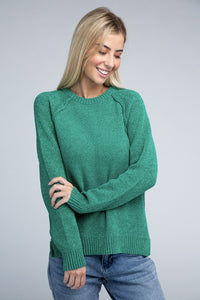 ZENANA Raglan Chenille Sweater