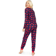 Load image into Gallery viewer, Tipsy Elves long sleeve heart pajamas set, Small, 2M-182Set001