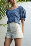 Lilou Straight high waisted slant pocket line shorts