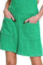 Load image into Gallery viewer, Zenana Woven Double Gauze Acid Washed Romper