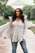 Load image into Gallery viewer, 143 Story Nicely Done Tiered Top in Gray