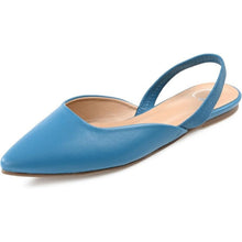 Load image into Gallery viewer, Journee Womens Mallorca Pull On Almond Toe Sling-Back Flats, 7.5, SL5-165S011