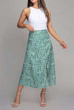 Load image into Gallery viewer, Nuvi Apparel Floral midi skirt with slit