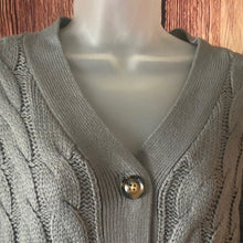 Load image into Gallery viewer, Gray Cable Knit Women's Sweater, Small, 7H-107T005