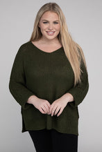 Load image into Gallery viewer, eesome Plus Size Crew Neck Knit Sweater