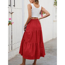 Load image into Gallery viewer, Elegant Smock Layered Tiered Maxi Skirt, LARGE, 20D-170B001