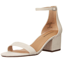 Load image into Gallery viewer, Amazon Essentials Women's Two Strap Heeled Sandal, Ivory, 10.5, 12A-175S001