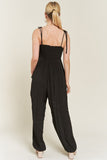 Jade By Jane SMOCKED TIE STRAP JUMPSUIT