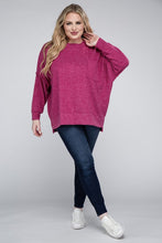 Load image into Gallery viewer, ZENANA Plus Brushed Melange Drop Shoulder Sweater