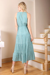 Lilou SL V neck tier dress