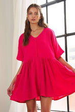 Load image into Gallery viewer, ADORA V-Neck Half Sleeve Dress with Pockets