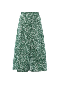 Nuvi Apparel Floral midi skirt with slit