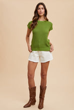 Load image into Gallery viewer, Annie Wear Round Neck Short Sleeve Sweater