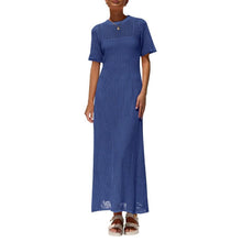 Load image into Gallery viewer, Beach Short Sleeve Hollow Out Sundress, SMALL, 7O-151D003
