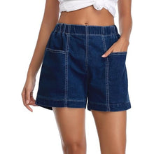 Load image into Gallery viewer, Fuinloth Women's Faux Denim Shorts, L, 3F-128B001