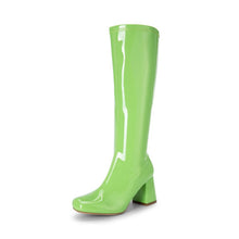 Load image into Gallery viewer, Square Toe Chunky Wide Calf Knee High Boots, SIZE 5, 13A-155S003