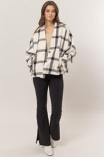 Load image into Gallery viewer, HYFVE Plaid Long Sleeve Jacket with Side Slit Pockets