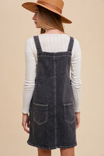 Load image into Gallery viewer, Annie Wear Wide Strap Denim Overall Dress with Pockets